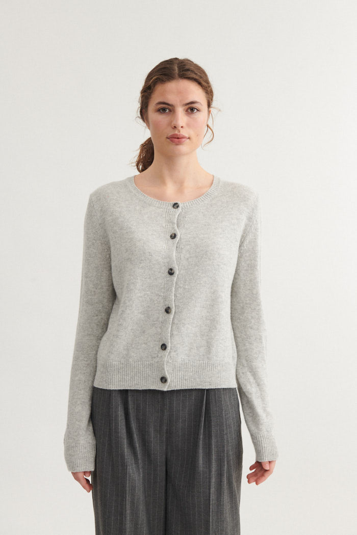 Basic Apparel Cady Cardigan Cardigans 094 Light Grey Mel.
